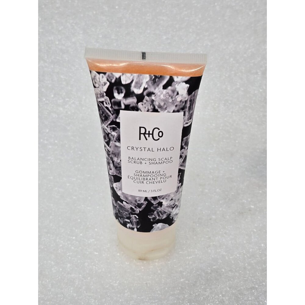 R + Co Crystal Halo Balancing Scalp Scrub & Shampoo Vegan 3 Fl Oz